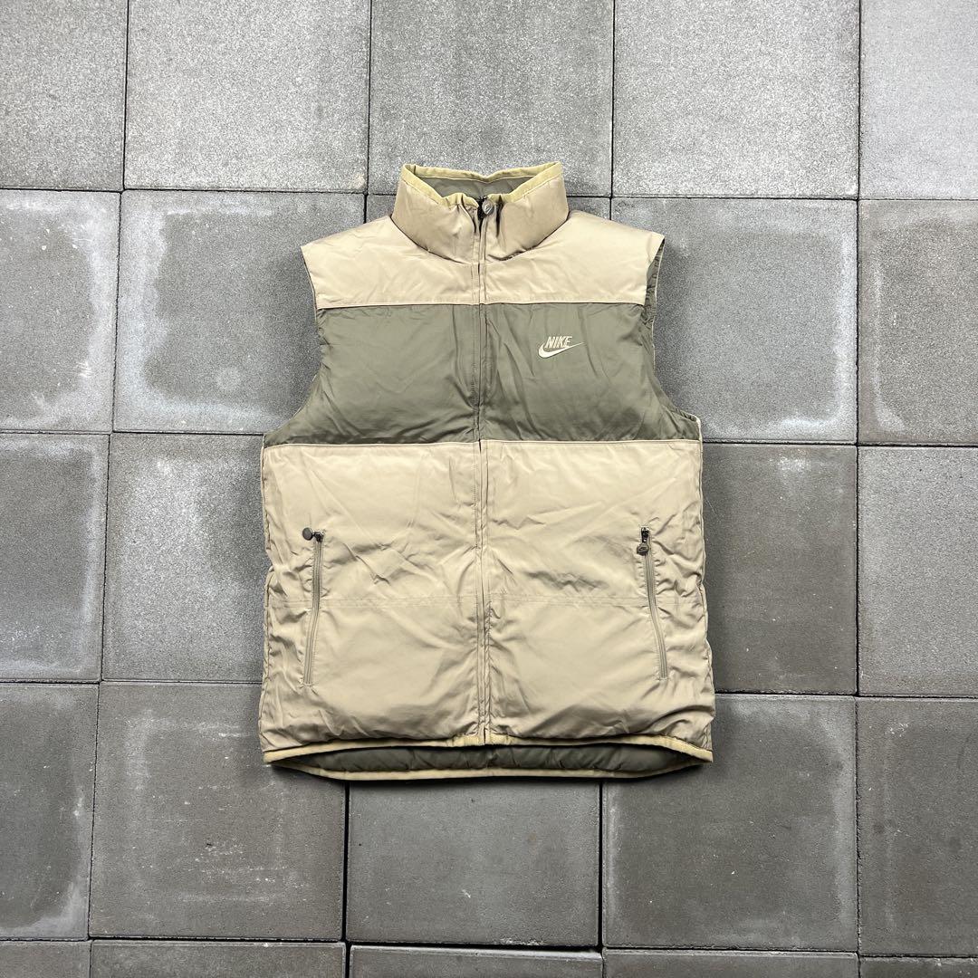 ジャケット・アウター 00s tech nike reversible down vest olive