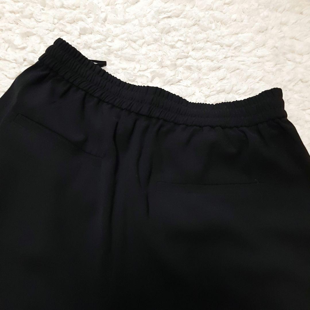 フレッドペリー ワイドパンツ ガウチョパンツ ウエストゴム ブラック　M