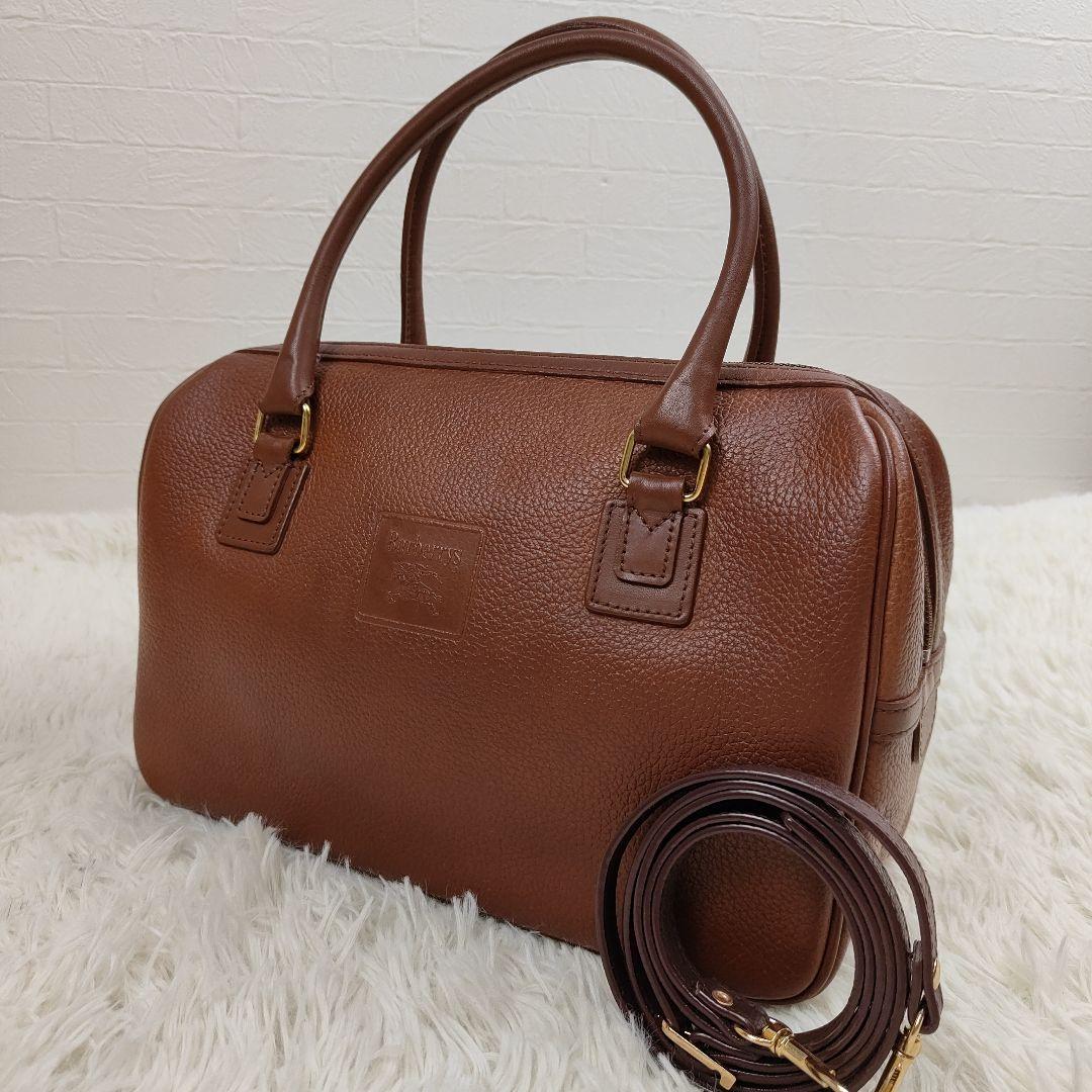 BURBERRY ミニボストン 2way ショルダー ノバチェック ブラウン