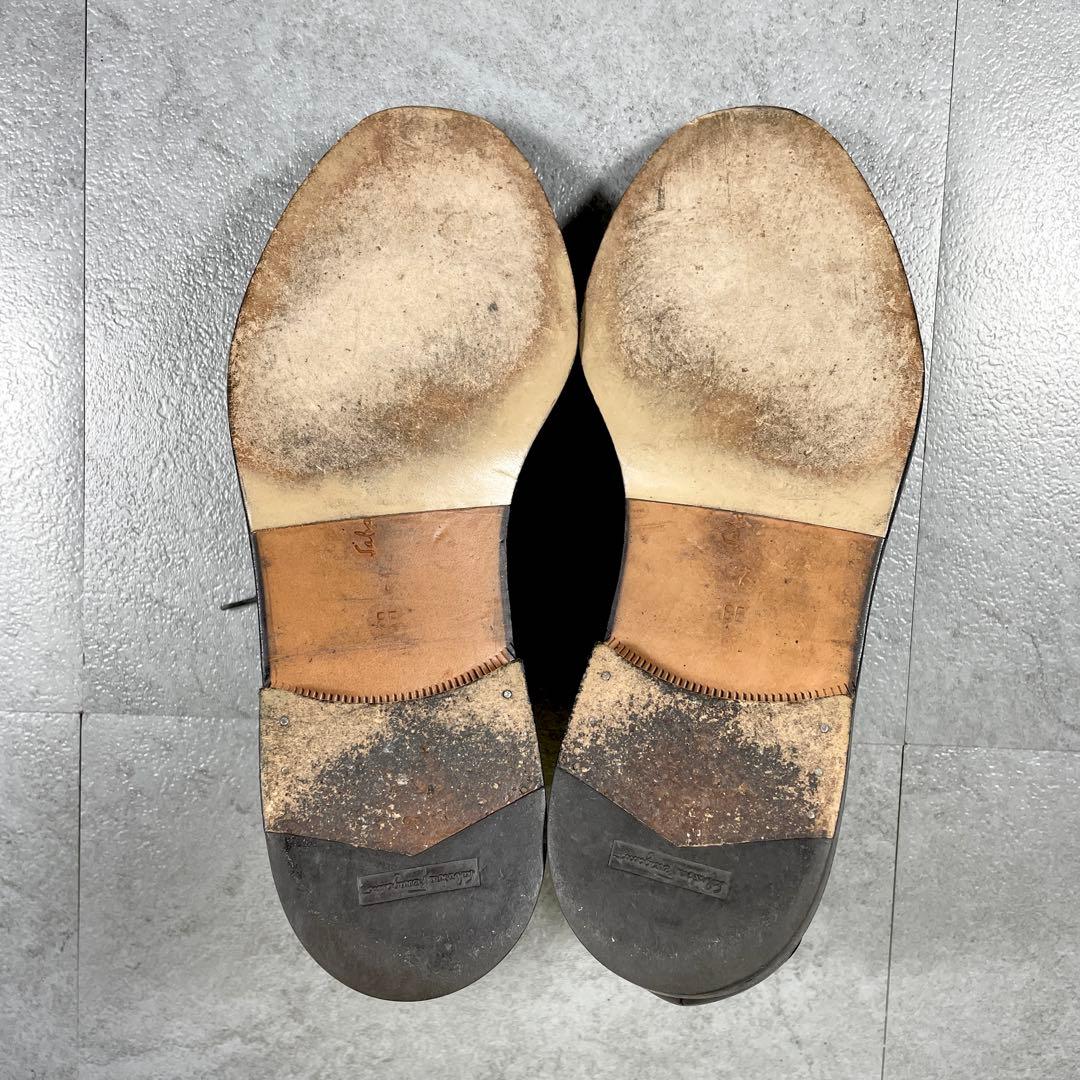 極美品✨ サルヴァトーレフェラガモ ビジネスシューズ ストレートチップ 幅広 黒