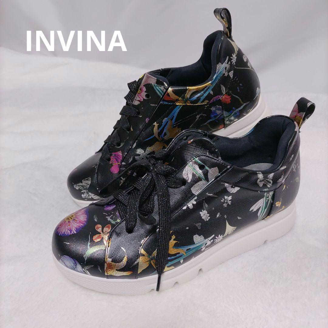 INVINA インビナ iv50295blf ブラックフラワー スニーカー