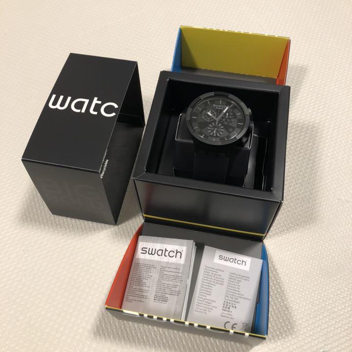 日本製通販 SWATCH BIG BOLD CHRONO CHECKPOINT BLACK Y8roD-m63018325514 爆買い