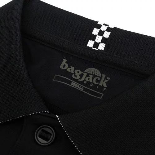 G0504S 新品 bagjack GOLF ポロシャツ：S ブラック