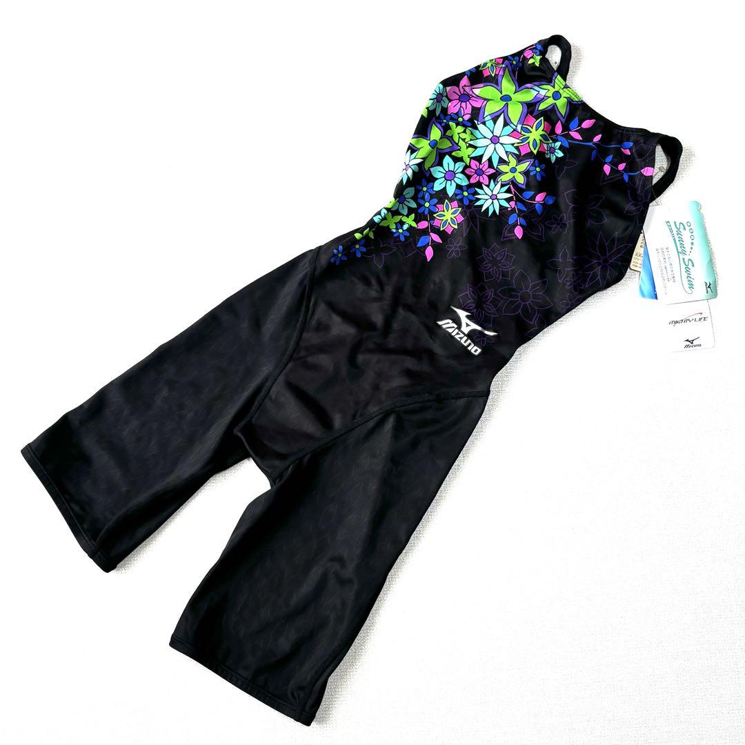 新品 MIZUNO 初期マイティライン 競泳水着 ウロコ模様 ハーフスーツ S