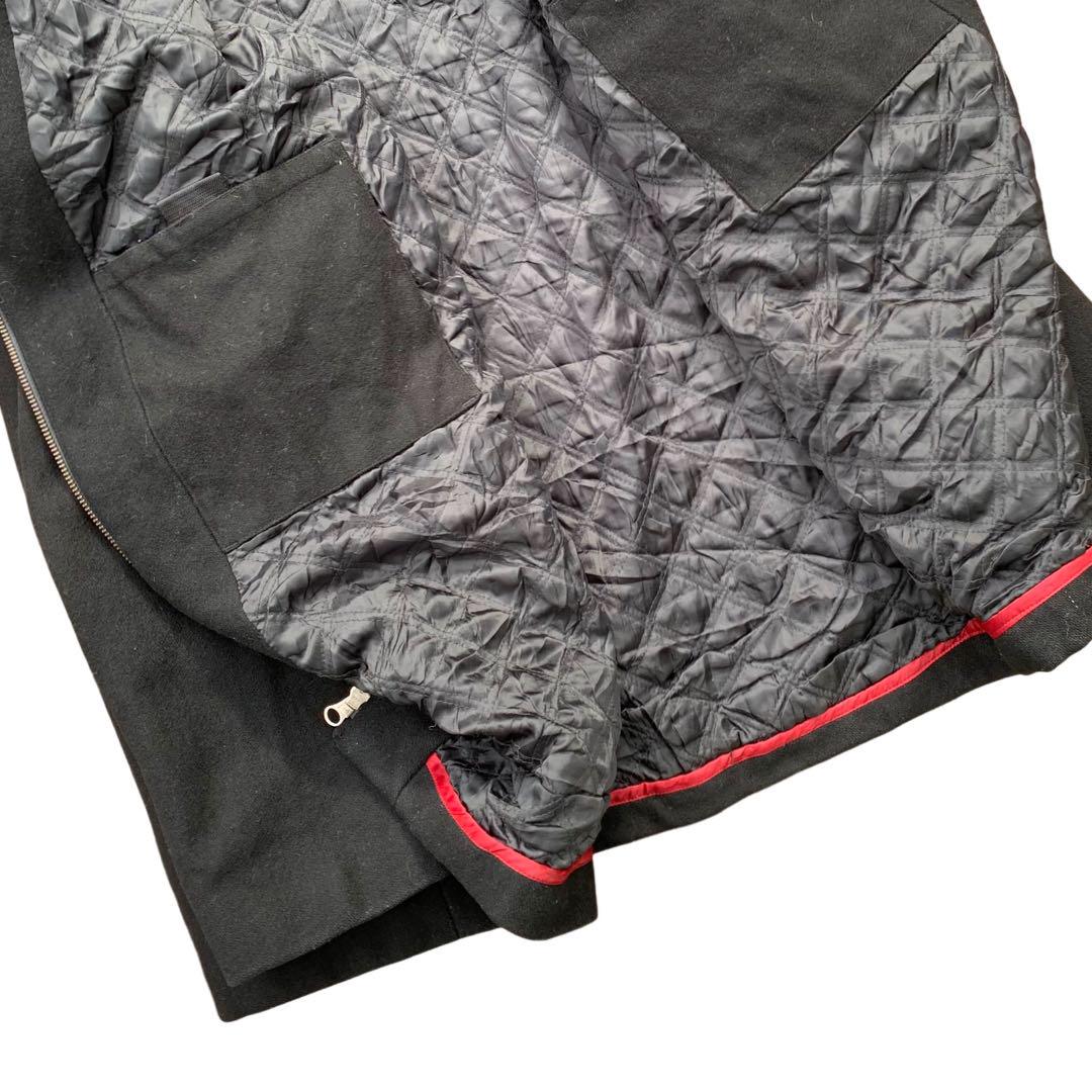 00s OLD GAP メルトンウールジャケット フルジップ XXL ブラック