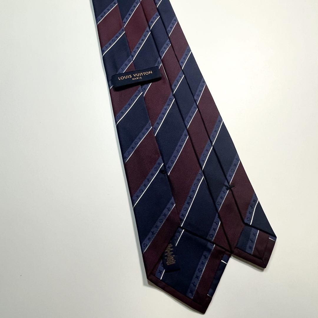 【極美品】Louis Vuitton ネクタイ モノグラム ダークグレー LOUIS VUITTON - ꧁極美品꧂ ルイヴィトン ネクタイ モノグラム