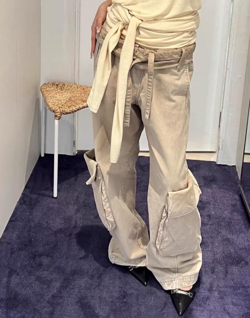 OPEN YY】 WASHED ROLLED CARGO PANTS SΩ