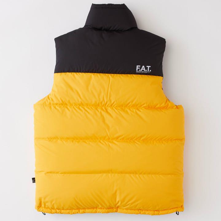 新品 エフエーティー リバーシブルダウンベスト FAT イエロー SKINNY