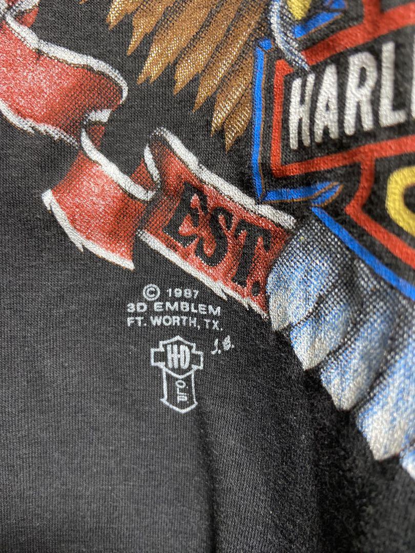 スペシャルビンテージ80s VINTAGE HARLEY 3Dハーレー　Tシャツ