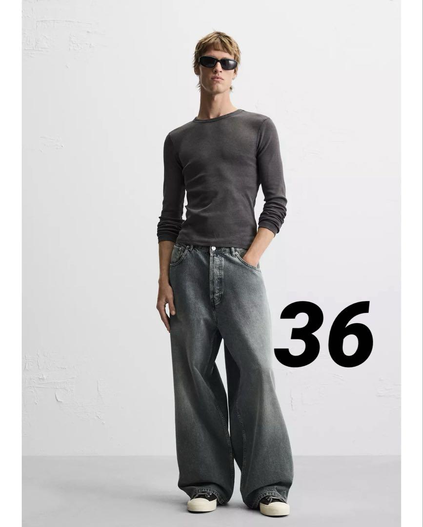 ZARA スーパーバギーフィットジーンズ EU36新品タグ付き