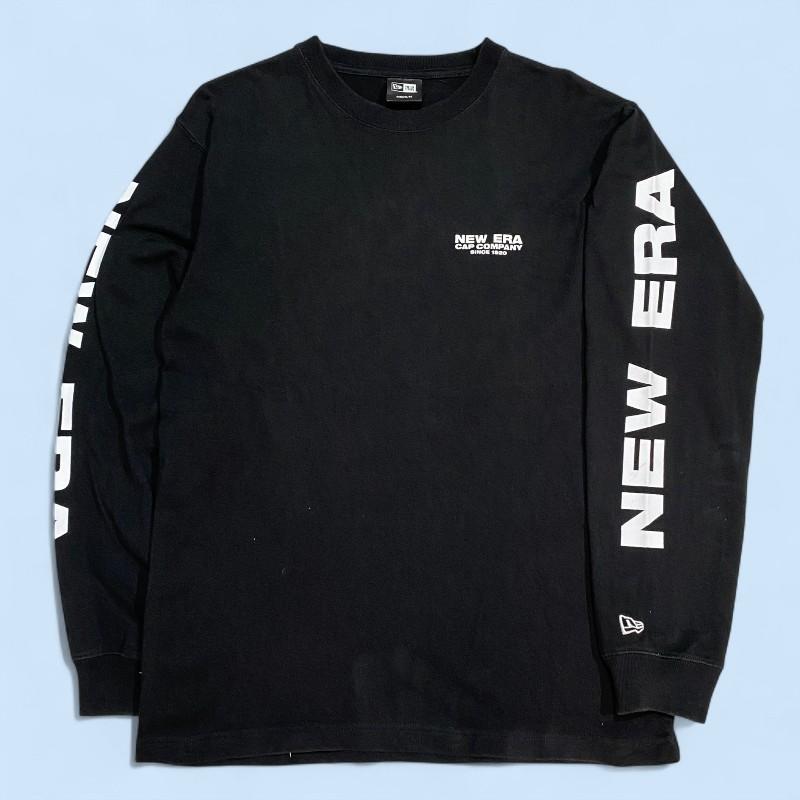 NEW ERA ニューエラ 長袖 Tシャツ M ブラック ホワイト ゴルフ