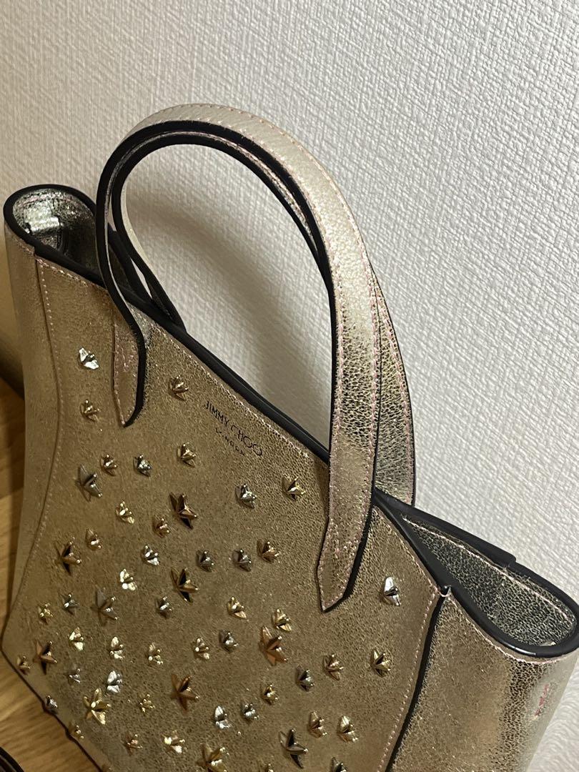 JIMMY CHOO ⭐︎2WAYトートバッグ スタースタッズ ゴールド