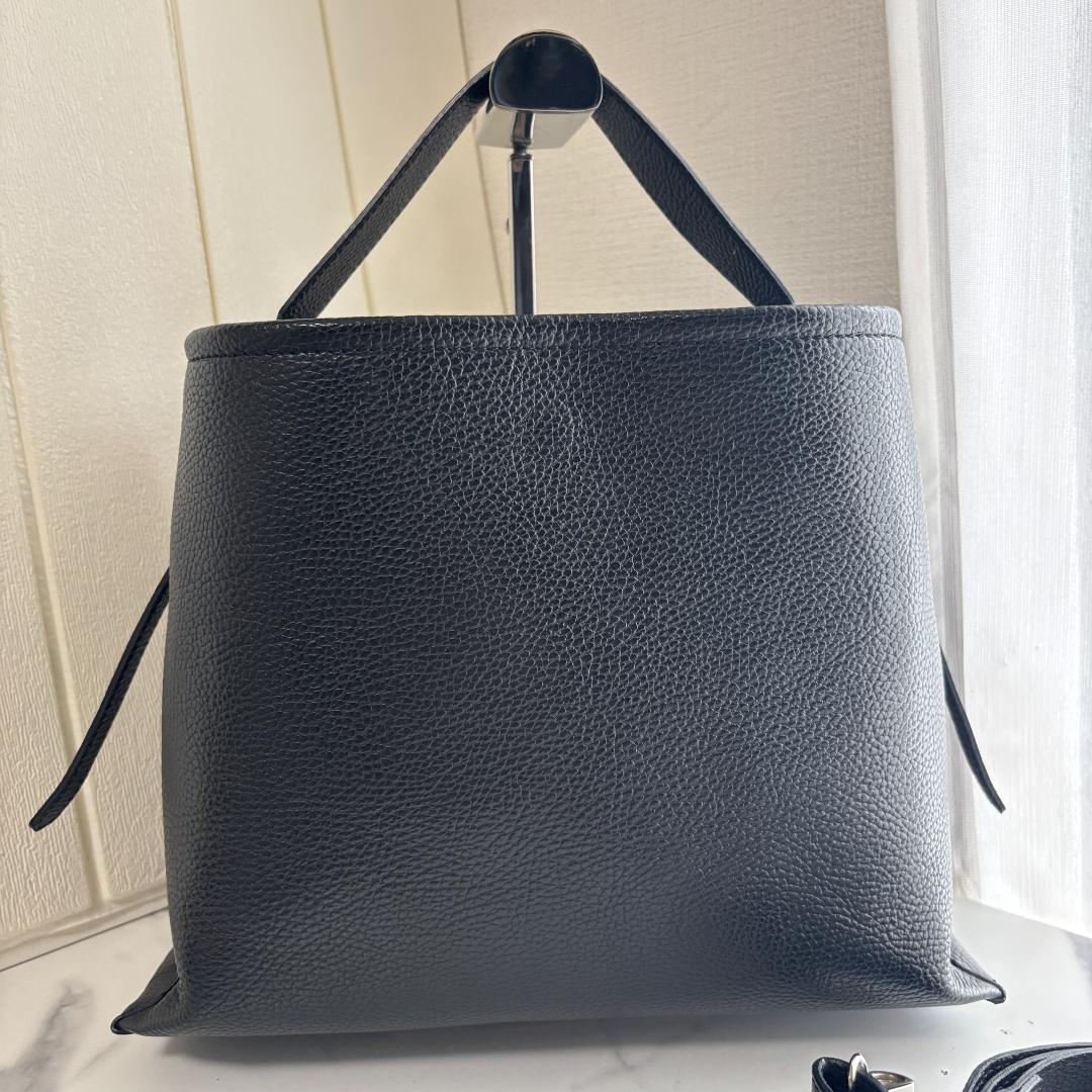 極美品】ロリステッラ 2wayショルダーバッグ 黒 本革 レディース