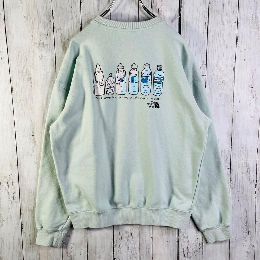 ザノースフェイス スウェット トレーナー ペットボトルプリントロゴ S