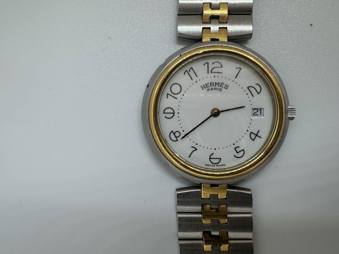 HERMES シルバー ゴールド 腕時計