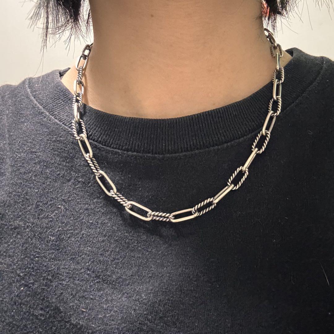 ファッションなデザイン Larry 48cm ナバホチェーンネックレス ツイスト Yazzie アクセサリー