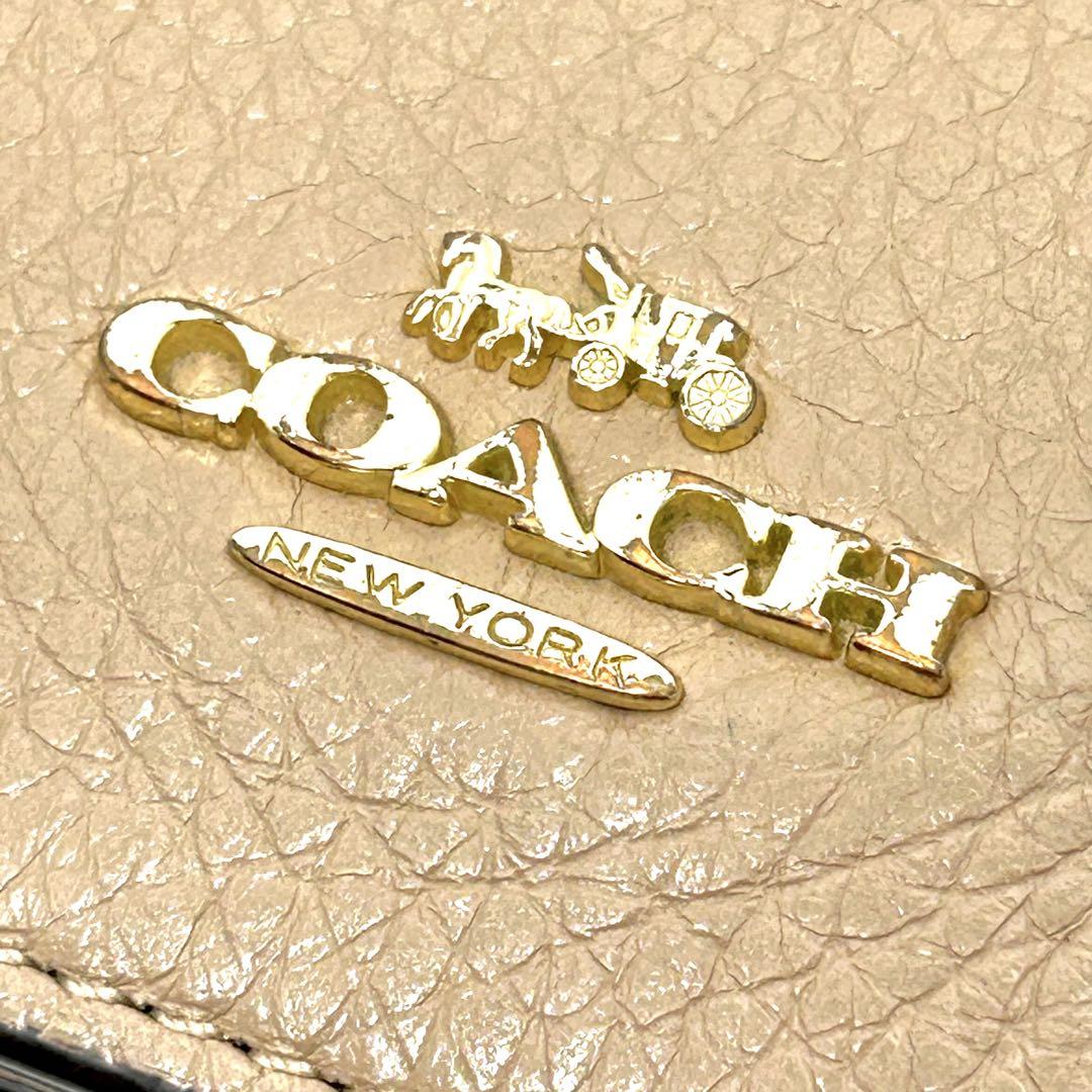 COACH コーチ アンナ レザー　ショルダーウォレット　クロスボディ　ロゴ金具 COACH コーチ アンナ レザー ショルダーウォレット クロスボディ