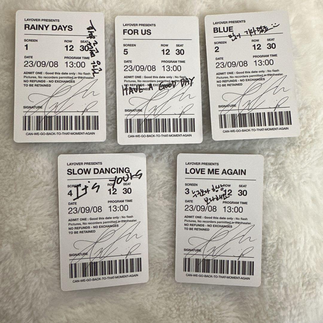 BTS テテ V Layover トレカ　5枚セット BTS V LAYOVER 公式トレカ 5枚セット テテ - メルカリ