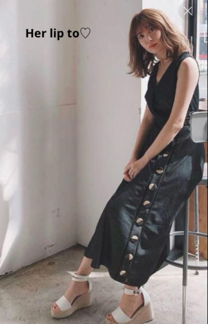 ハーリップトゥHerliptoTencelDenimLongDress M