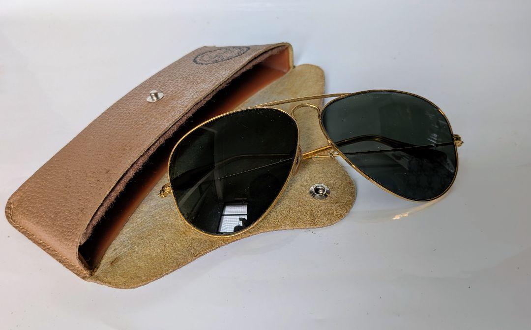 Ray-Ban　ブラック アビエーター サングラス ビンテージ