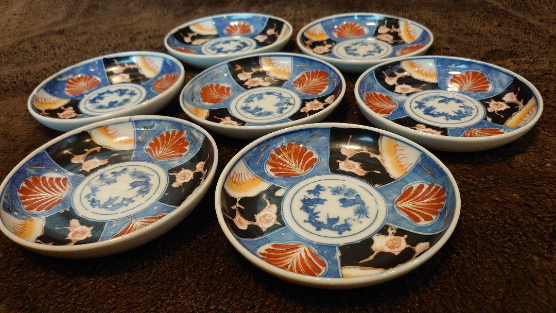 古伊万里　伊万里　色絵　豆皿　菓子皿　蔵出し　７客