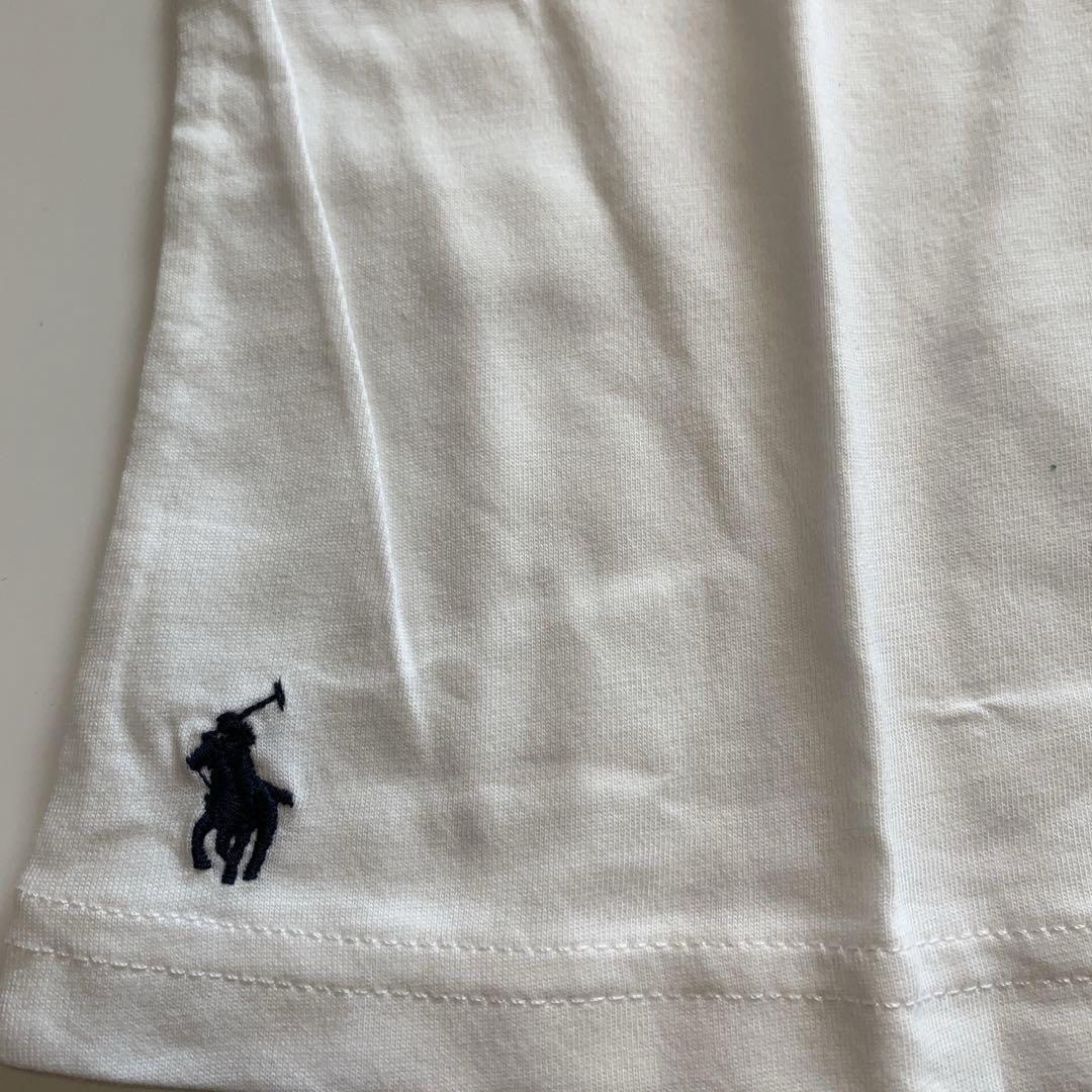 【新品】ラルフローレン POLOロゴ Tシャツ ホワイト ペイント 160