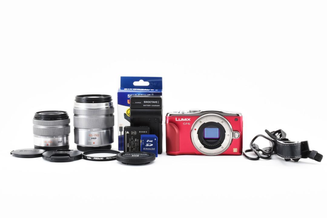 Panasonic LUMIX DMC-GF6W-R ダブルズームキット レッド