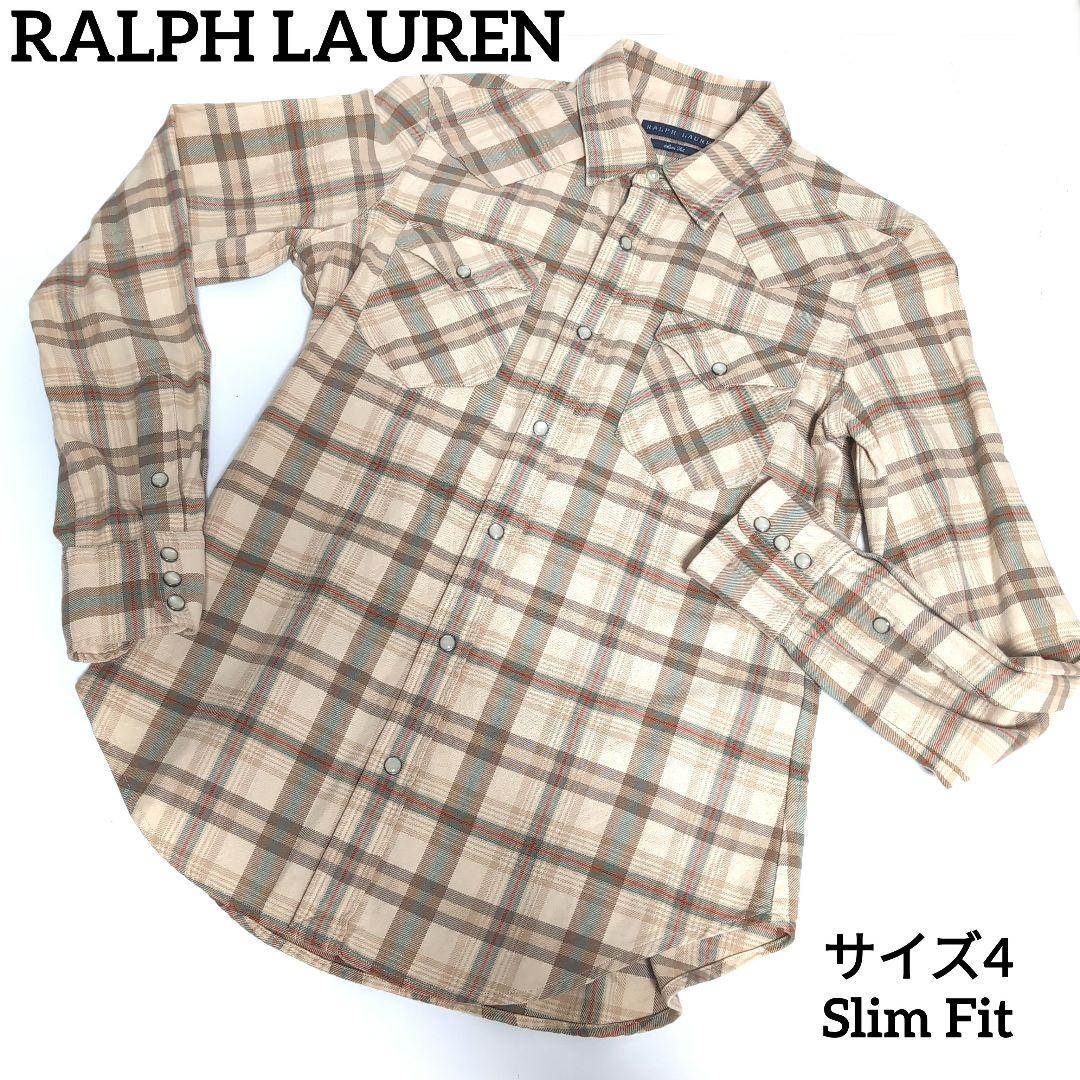Ralph Lauren ラルフローレン チェック 長袖シャツ ウエスタンシャツ
