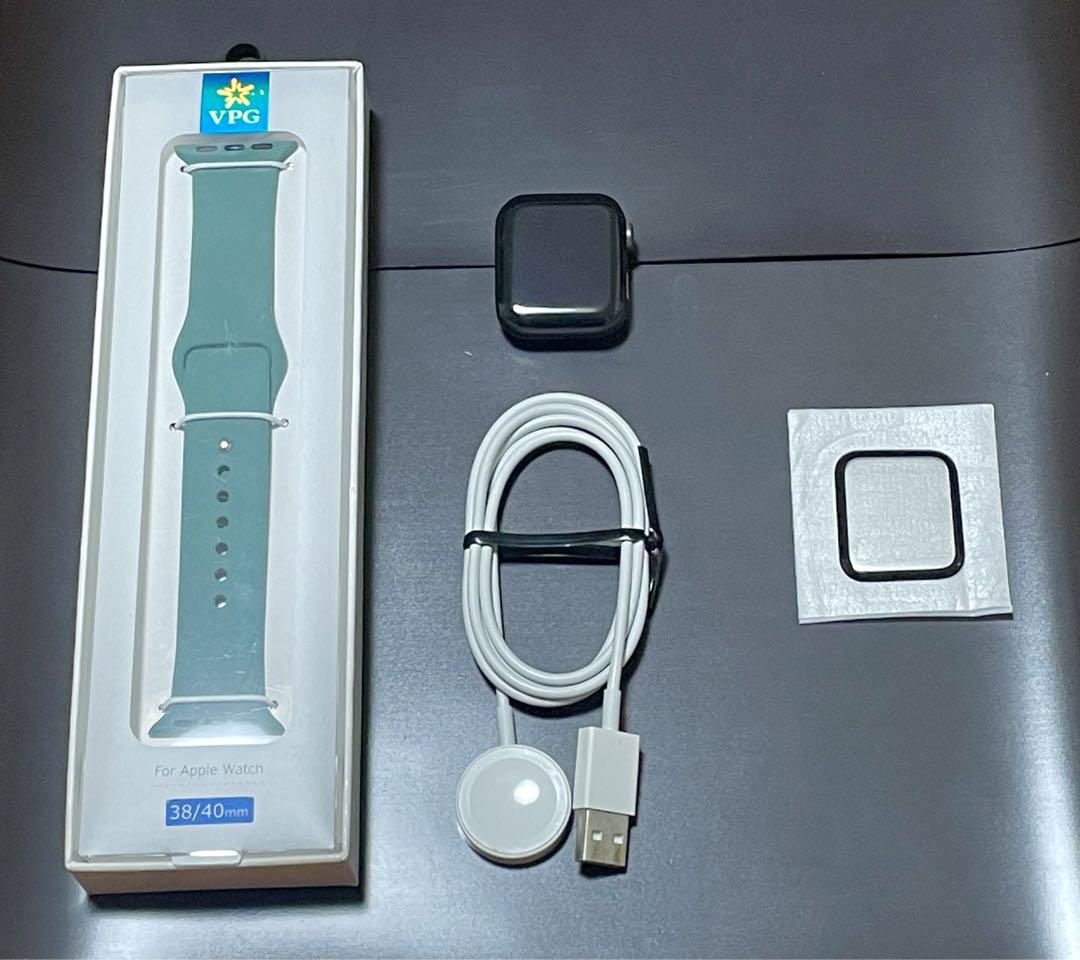 AppleWatch 6 GPSモデル 32GB+純正バッテリー100%+ガラス