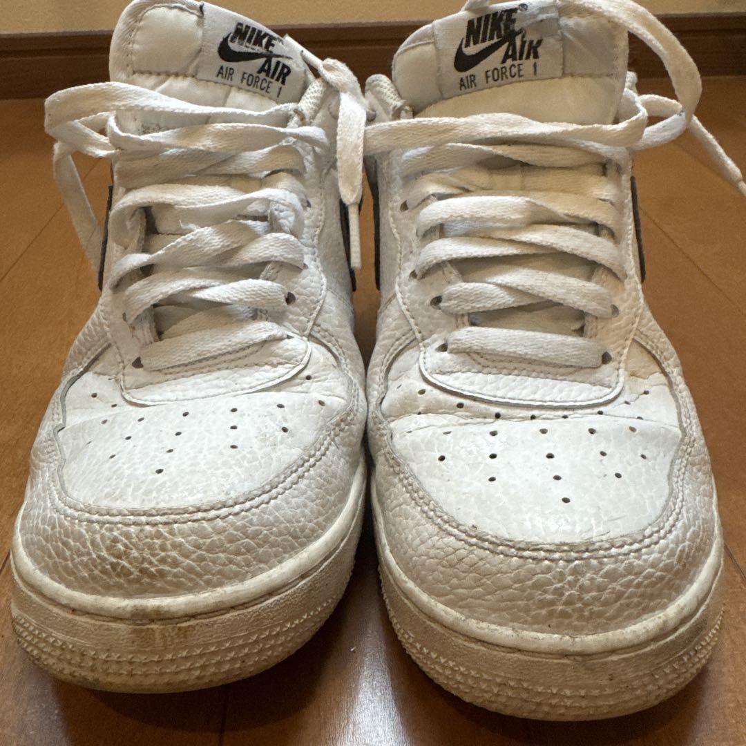 NIKE AIR FORCE 1 ホワイトレザー - メルカリ