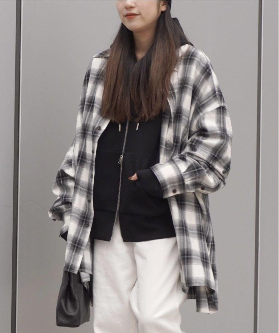 PROVOKE Oversized Check Shirts 36