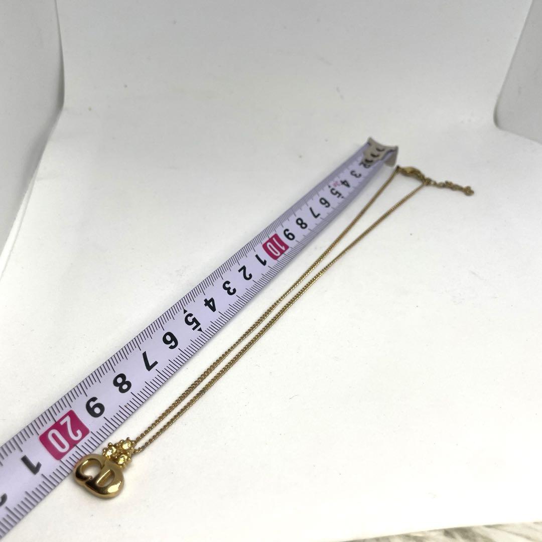 Dior✨クリスチャンディオール　ラインストーン　 CDロゴ ネックレス