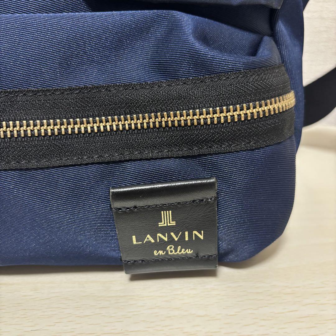LANVIN en Bleu｜リボンショルダーバッグ ネイビー - メルカリ