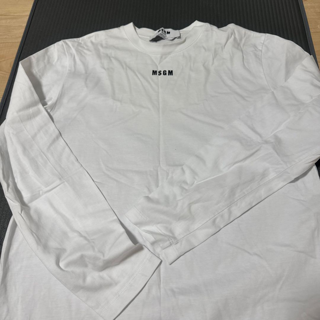 MSGM ホワイト ロングスリーブ Tシャツ XS - メルカリ