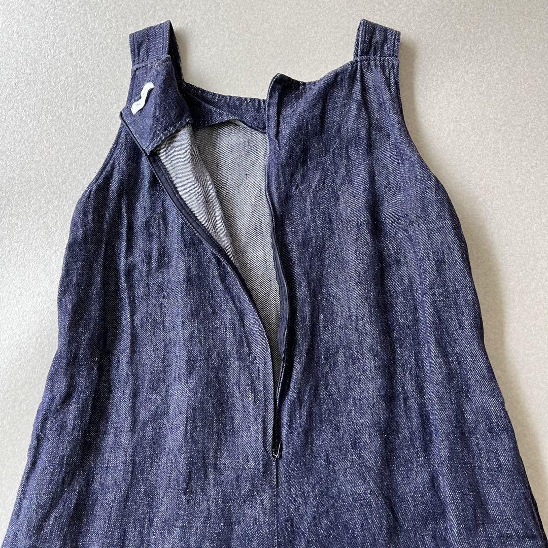【美品】フォグリネンワーク　トレーシーサロペット リネンデニム