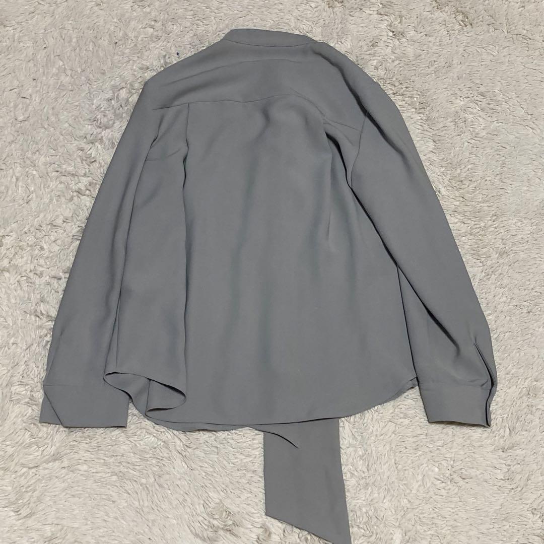 theory luxe 22SS 2WAY ボウタイ スタンドカラー グレー