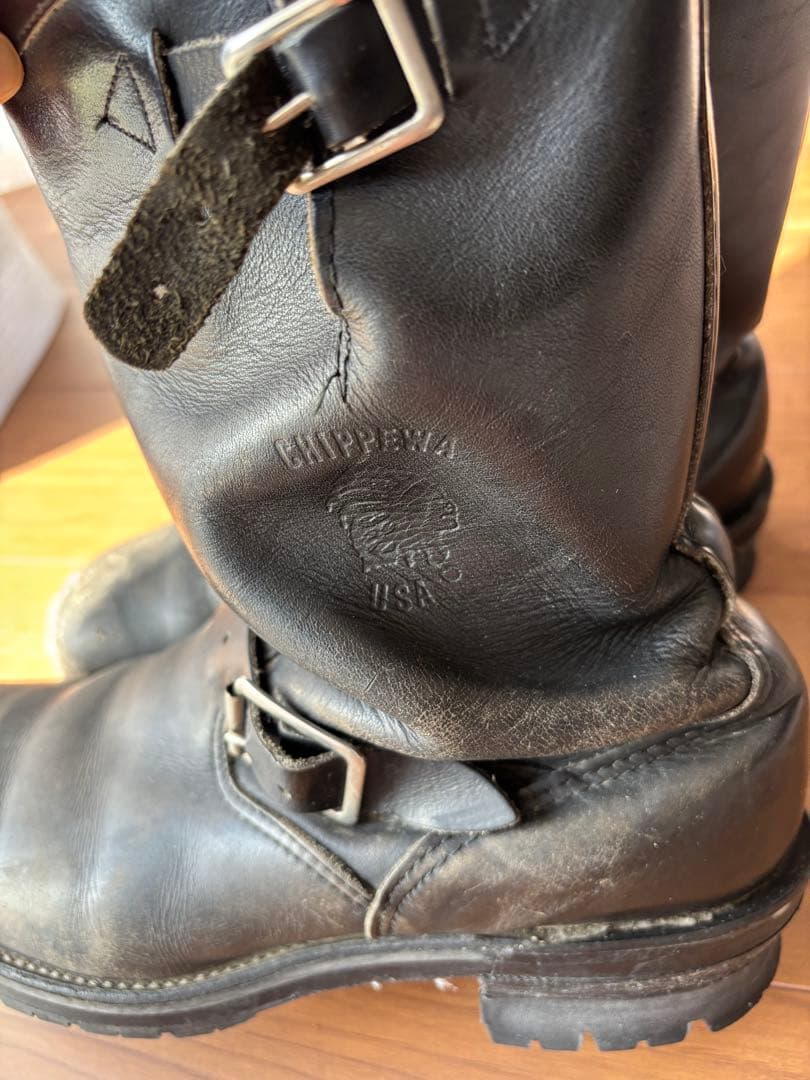 ブラックエンジニアブーツ26.5cm・Chippewa