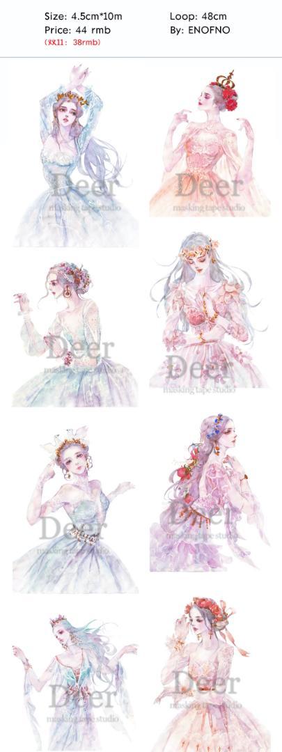 【2巻セット】ビンテージレトロガール ENOFNO 海外マステ DEER