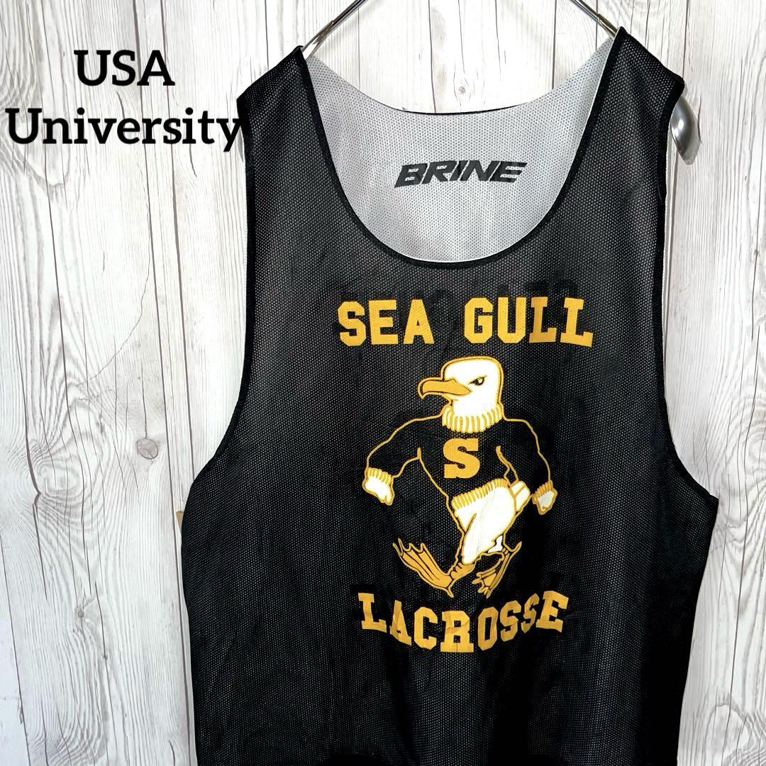 シーガル・ラクロス・ブライン　USA大学　リバーシブル　XL グレー　黒