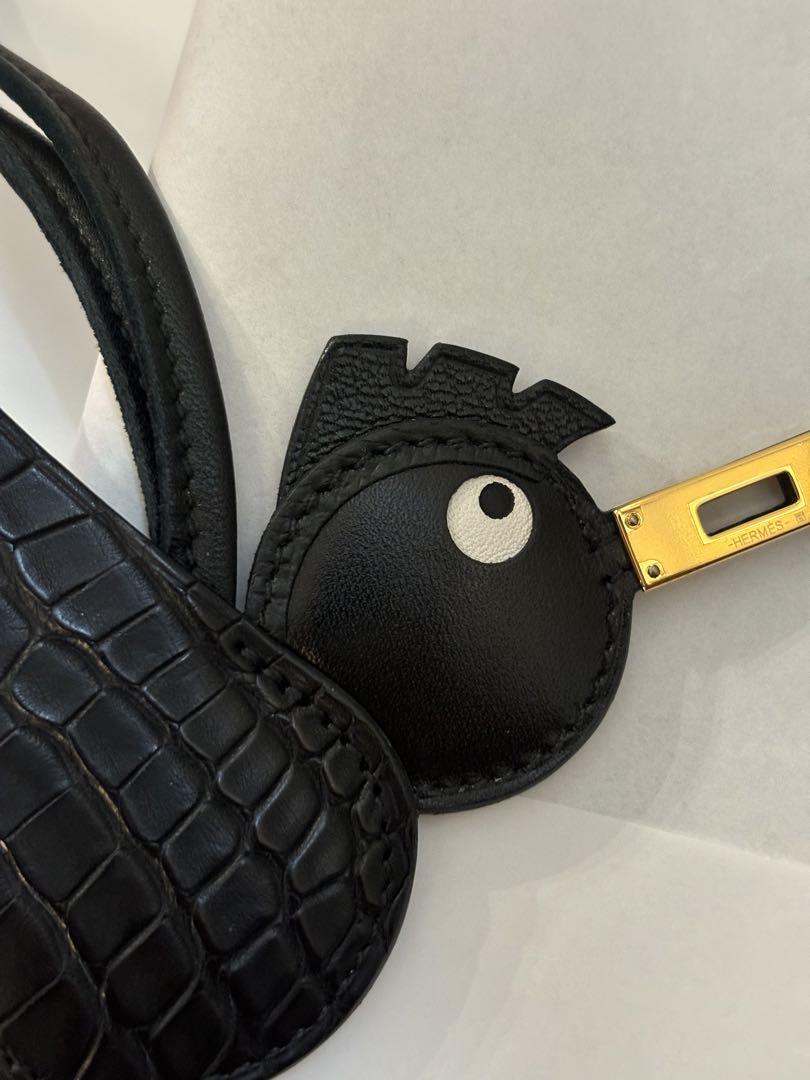 新品　エルメス　バーディ　チャーム　タッチ　ソーブラック