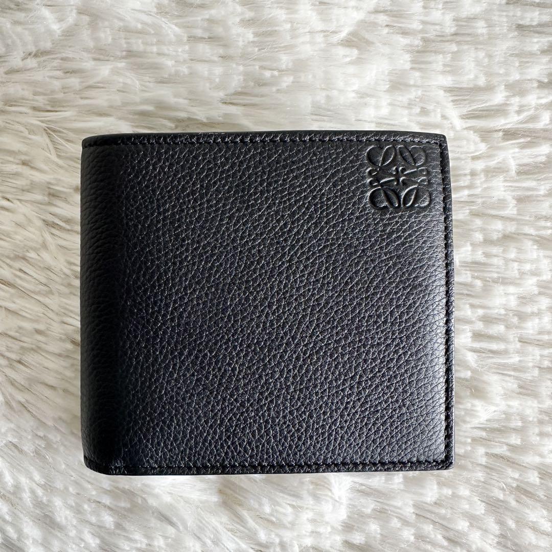 【未使用級】LOEWE バイフォールドコインウォレット ブラック