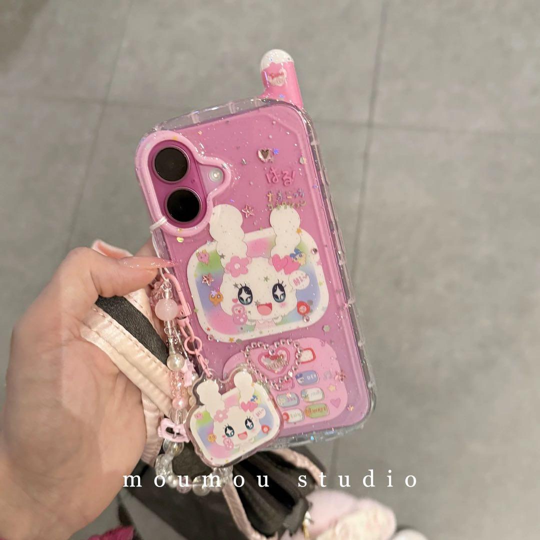 iphone16promaxケース デコ電 平成女児 たまごっち らぶりっち