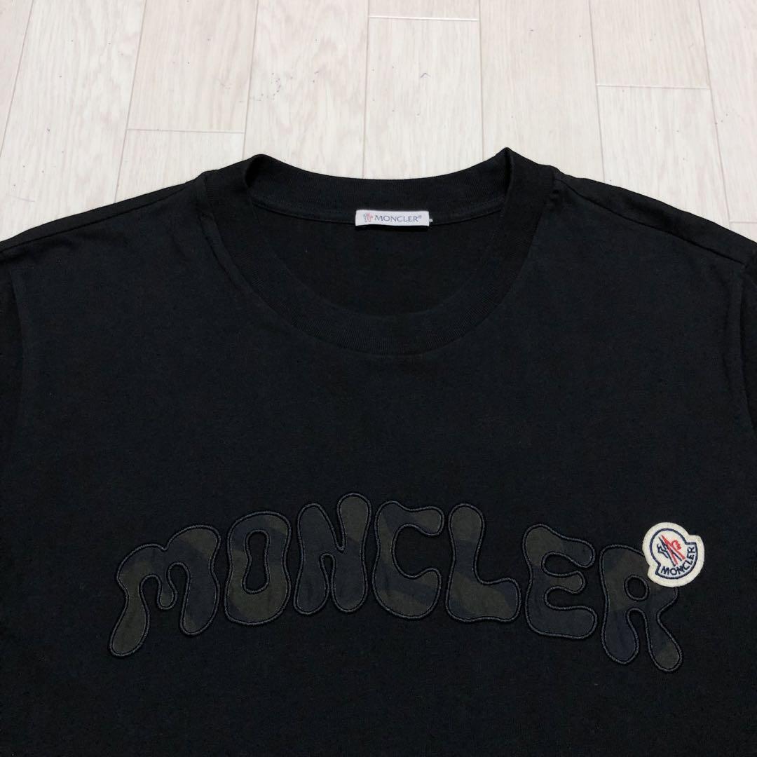 極美品　モンクレール　2023 迷彩　Tシャツ　ブラック　M 4S295