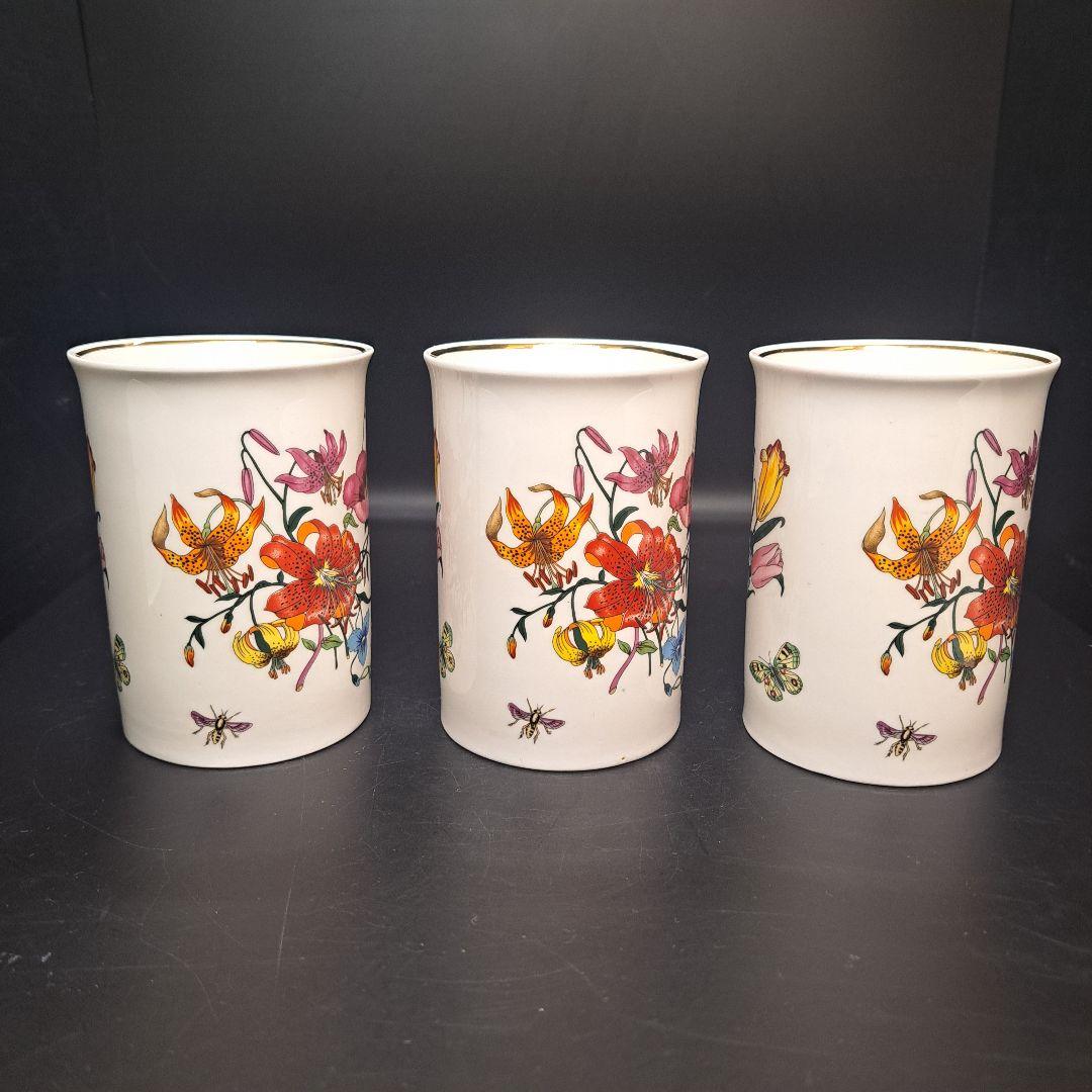 GUCCI　グッチ　マグカップ　花　昆虫　ヴィンテージ　3個セット　未使用
