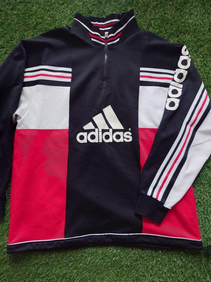 【希少】90s adidas ハーフジップ ジャージ ビッグシルエット