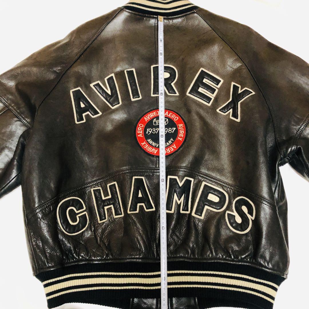 80s USA製 M AVIREX レザージャケット ブラック ヴィンテージ