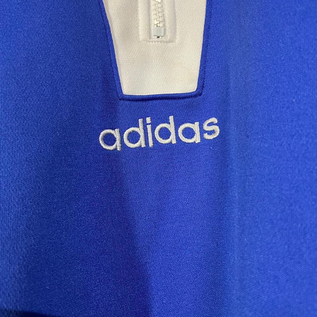2022人気SALE 413 ハーフジップ トラックジャージ XL EczRB-m63106093207 adidas 90s 刺繍ロゴ 新品新作