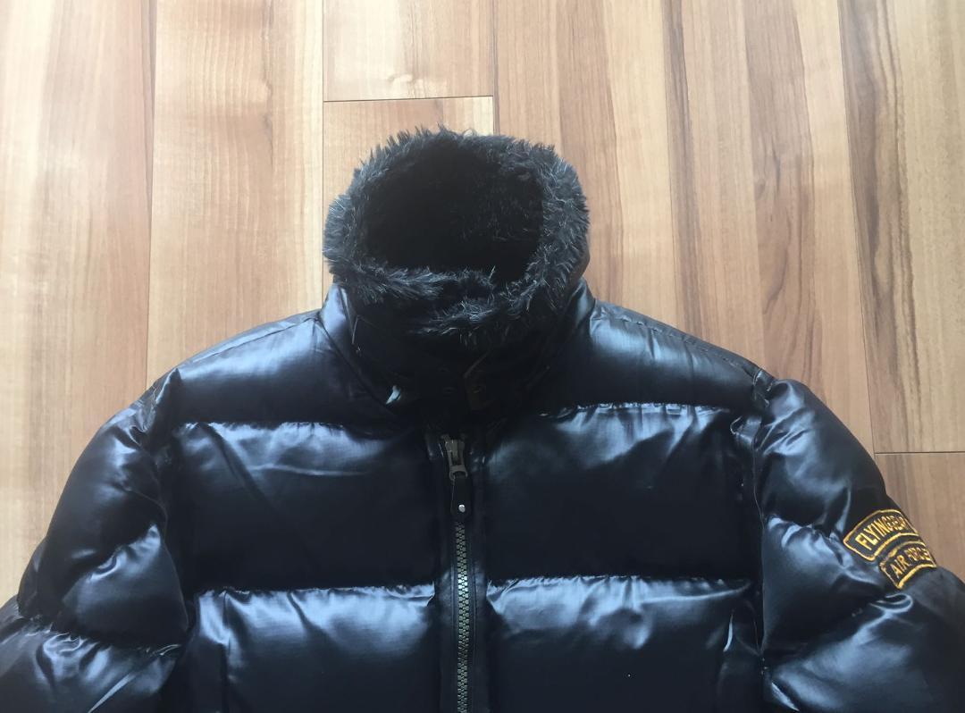 美品 OVER HEADオーバーヘッド・B-3タイプ中綿ジャケット・L・ブラック