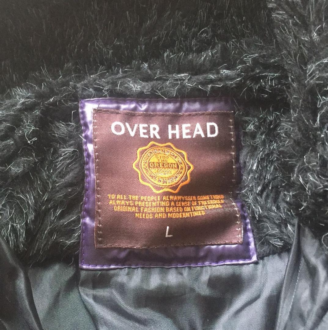 美品 OVER HEADオーバーヘッド・B-3タイプ中綿ジャケット・L・ブラック
