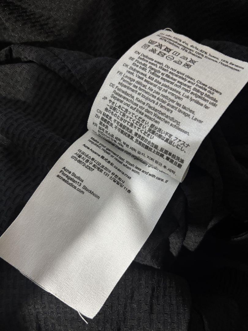 Acne Studios ロゴジッパージャケット ブラック